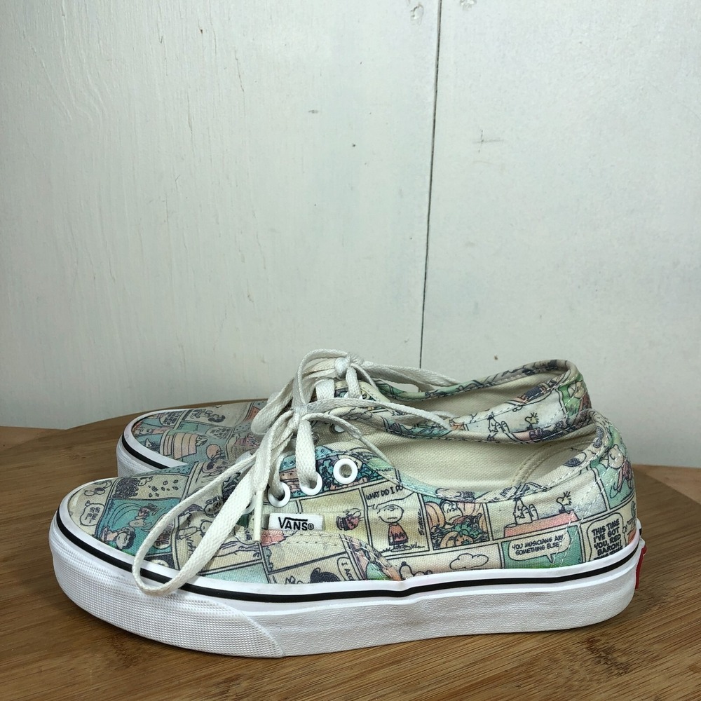 Vans authentic Womens size 7 shoes Peanuts Comic Strip Low Top Skate sneakers